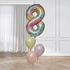 Large Number Balloon and 3 latex balloons