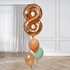 Large Number Balloon and 3 latex balloons