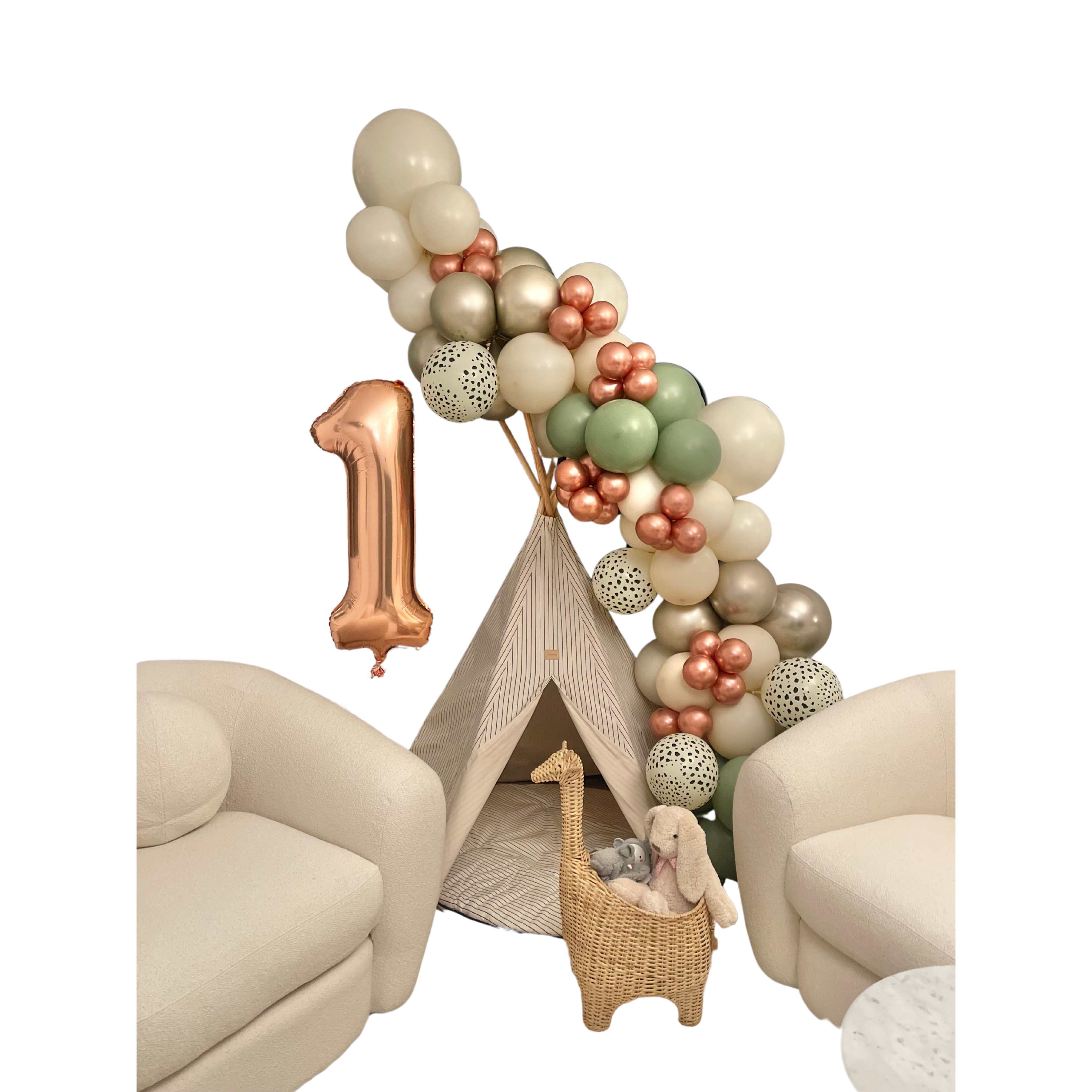 Milestone Number Balloon & 2m Garland