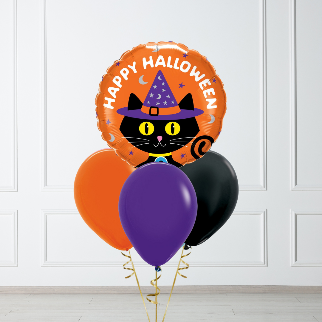 Halloween Black Cat & Hat Balloon with 3 latex bouquet - 119 1ff3 45a3 ac3a in Bondi, Sydney