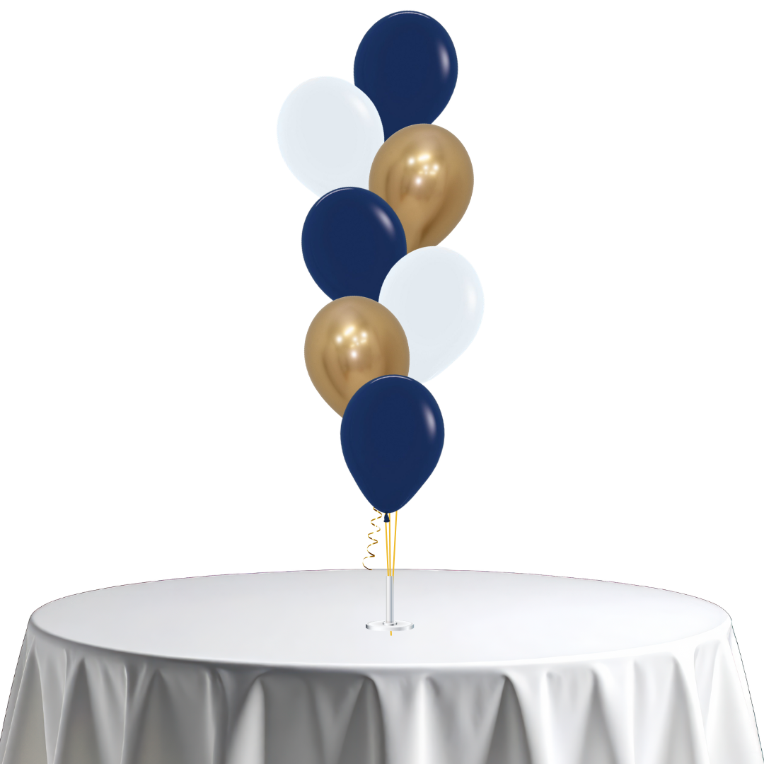 School Formal Latex Balloon Bunch - silver, white & gold in Bondi, Sydney