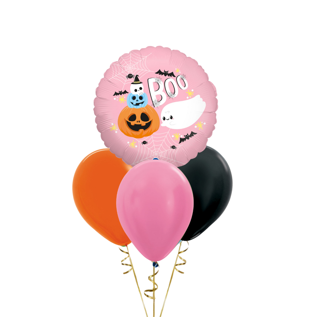 Boo and Chubby Ghost Balloon with 3 Latex Bouquet - 122 cfa5 824b in Bondi, Sydney