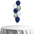 School Formal Latex Balloon Bunch - silver, white & navy - 15 7b5f 46da 841a in Bondi, Sydney