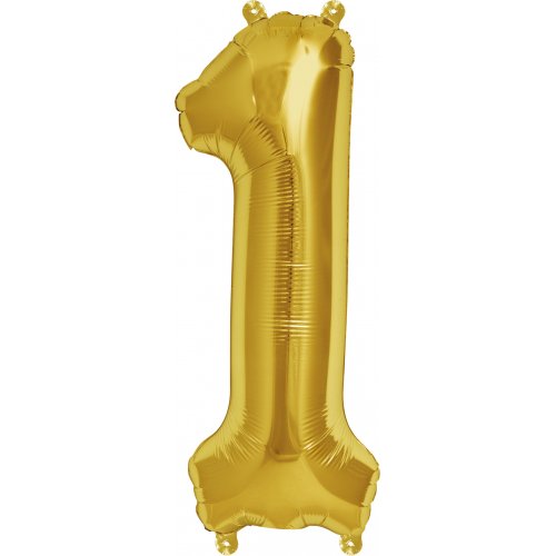 Large Number Balloon - Gold (0-9)
