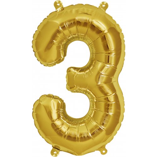 Large Number Balloon - Gold (0-9)