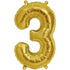 Large Number Balloon - Gold (0-9)