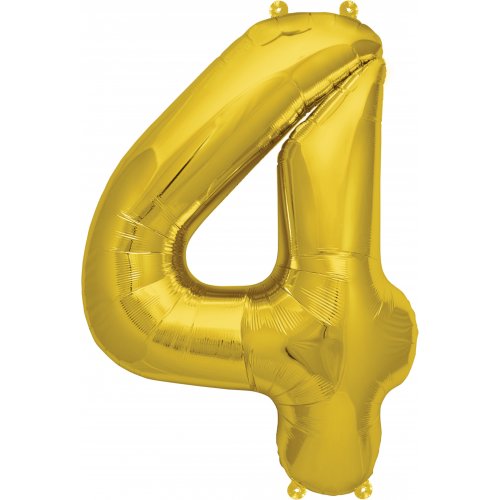 Large Number Balloon - Gold (0-9)