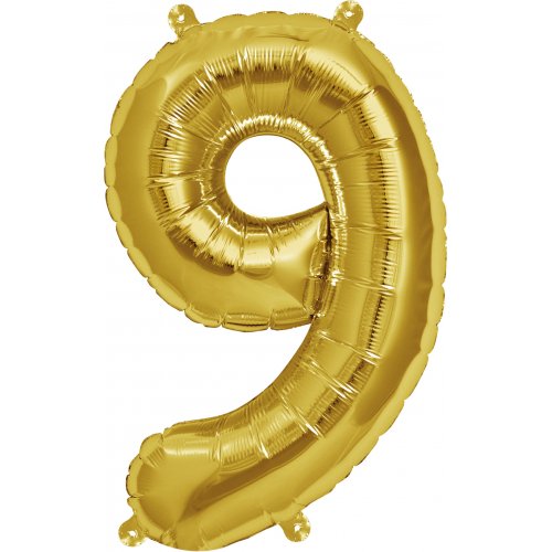 Large Number Balloon - Gold (0-9)