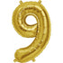 Large Number Balloon - Gold (0-9)
