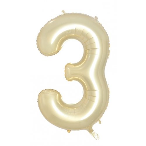 Large Number Balloon - Luxe Gold (0-9) for parties in Bondi and Sydney - display view