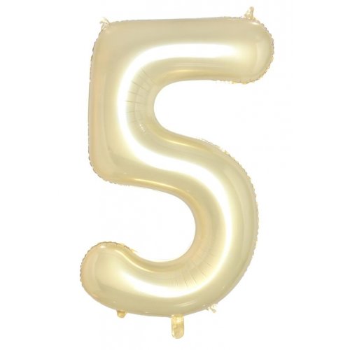 Large Number Balloon - Luxe Gold (0-9) for parties in Bondi and Sydney - front view