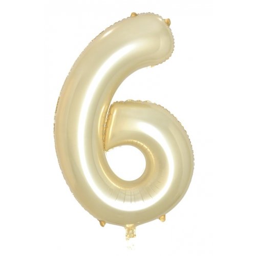 Large Number Balloon - Luxe Gold (0-9) for parties in Bondi and Sydney - party styling detail