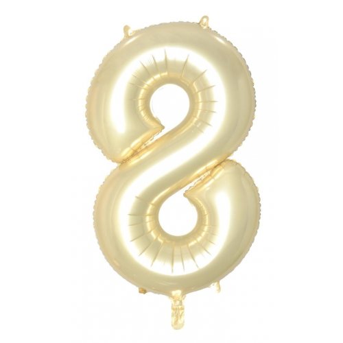 Large Number Balloon - Luxe Gold (0-9) for parties in Bondi and Sydney - close-up