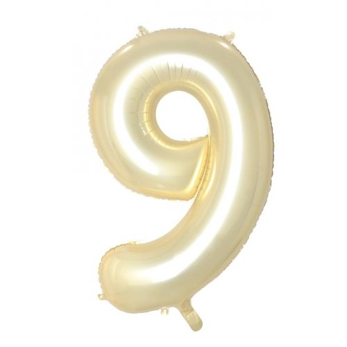 Large Number Balloon - Luxe Gold (0-9) for parties in Bondi and Sydney - display view