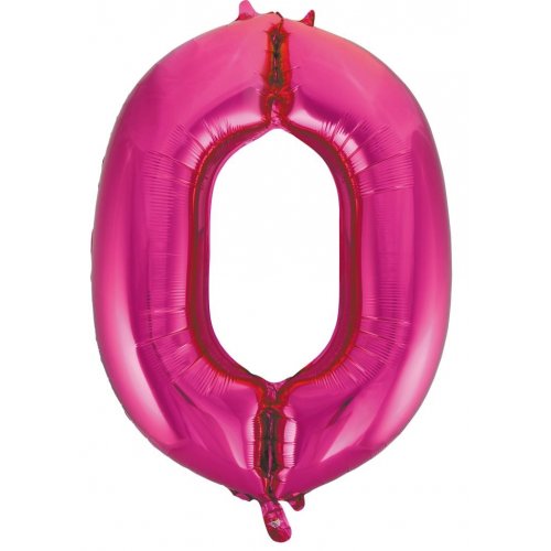 Large Number Balloon - Hot Pink (0-9) for parties in Bondi and Sydney - party styling detail