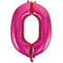 Large Number Balloon - Hot Pink (0-9) for parties in Bondi and Sydney - party styling detail