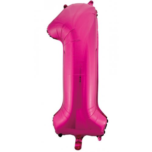 Large Number Balloon - Hot Pink (0-9) for parties in Bondi and Sydney - colour detail