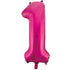 Large Number Balloon - Hot Pink (0-9) for parties in Bondi and Sydney - colour detail
