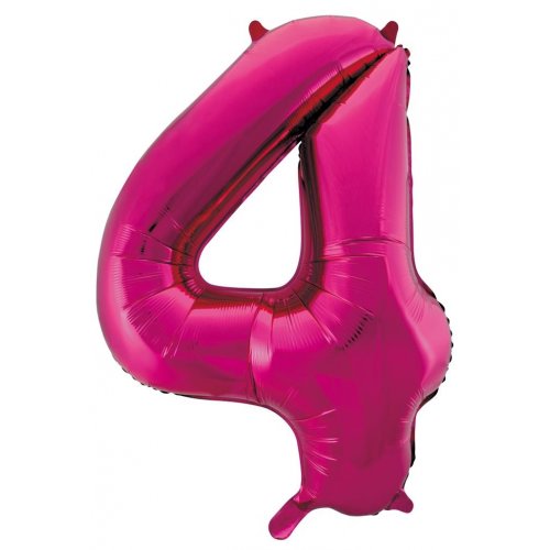 Large Number Balloon - Hot Pink (0-9) for parties in Bondi and Sydney - arrangement detail