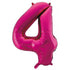 Large Number Balloon - Hot Pink (0-9) for parties in Bondi and Sydney - arrangement detail