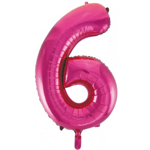 Large Number Balloon - Hot Pink (0-9) for parties in Bondi and Sydney - party styling detail