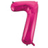 Large Number Balloon - Hot Pink (0-9) for parties in Bondi and Sydney - colour detail