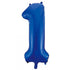 Large Number Balloon - Royal Blue (0-9) for parties in Bondi and Sydney - colour detail