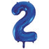 Large Number Balloon - Royal Blue (0-9) for parties in Bondi and Sydney - close-up