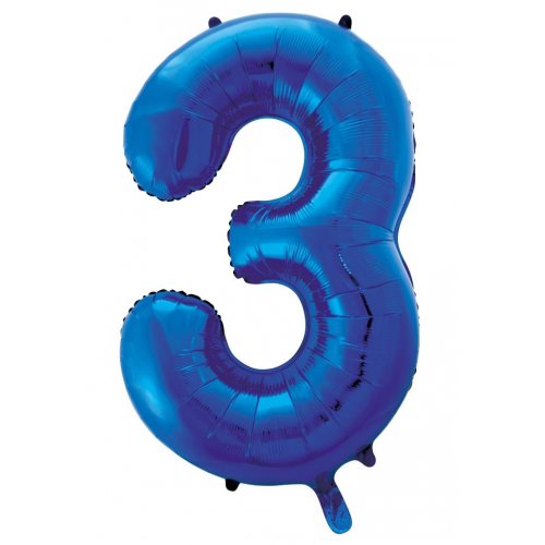 Large Number Balloon - Royal Blue (0-9) for parties in Bondi and Sydney - display view
