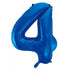 Large Number Balloon - Royal Blue (0-9) for parties in Bondi and Sydney - arrangement detail