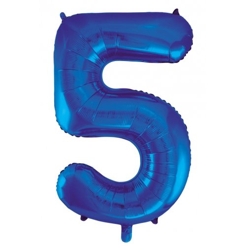 Large Number Balloon - Royal Blue (0-9) for parties in Bondi and Sydney - front view