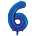 Large Number Balloon - Royal Blue (0-9) for parties in Bondi and Sydney - party styling detail