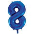 Large Number Balloon - Royal Blue (0-9) for parties in Bondi and Sydney - close-up