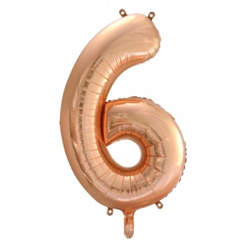 Large Number Balloon - Rose Gold (0-9) for parties in Bondi and Sydney - party styling detail