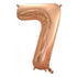Large Number Balloon - Rose Gold (0-9) for parties in Bondi and Sydney - colour detail