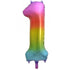 Large Number Balloon - Rainbow (0-9) for parties in Bondi and Sydney - colour detail