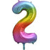 Large Number Balloon - Rainbow (0-9) for parties in Bondi and Sydney - close-up