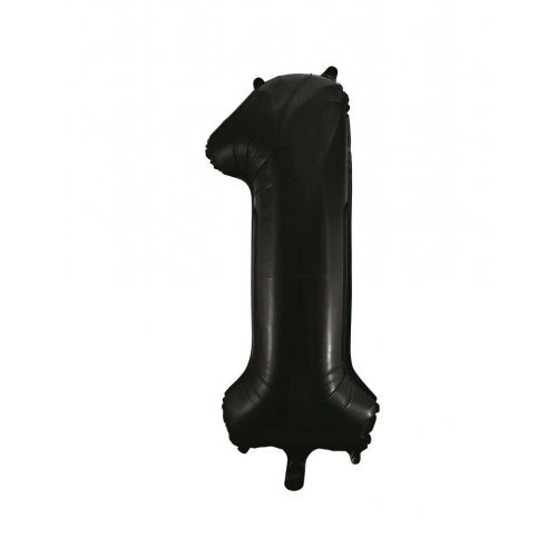 Large Number Balloon - Black (0-9) for parties in Bondi and Sydney - colour detail