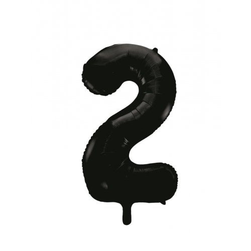 Large Number Balloon - Black (0-9) for parties in Bondi and Sydney - close-up