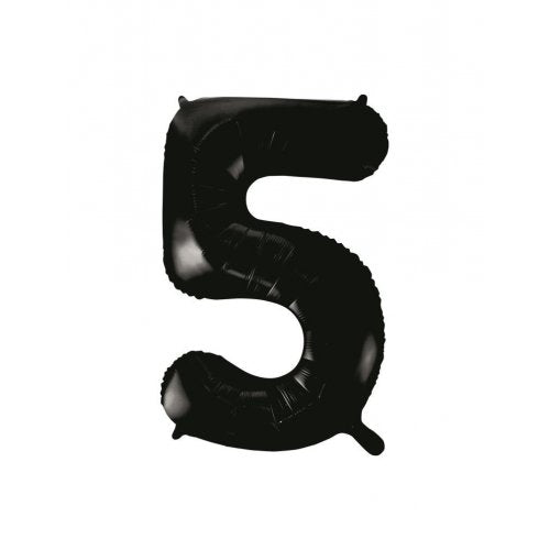 Large Number Balloon - Black (0-9) for parties in Bondi and Sydney - front view