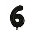 Large Number Balloon - Black (0-9) for parties in Bondi and Sydney - party styling detail