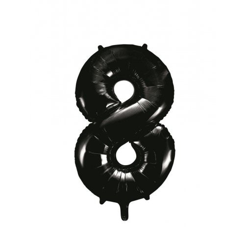 Large Number Balloon - Black (0-9) for parties in Bondi and Sydney - close-up