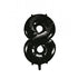Large Number Balloon - Black (0-9) for parties in Bondi and Sydney - close-up