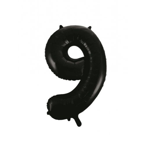 Large Number Balloon - Black (0-9) for parties in Bondi and Sydney - display view
