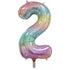 Large Number Balloon - Pastel Rainbow (0-9)