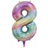 Large Number Balloon - Pastel Rainbow (0-9)