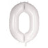Large Number Balloon - White (0-9) for parties in Bondi and Sydney - party styling detail
