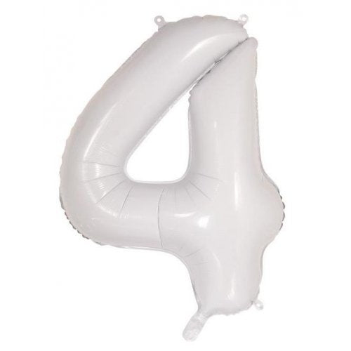 Large Number Balloon - White (0-9) for parties in Bondi and Sydney - arrangement detail
