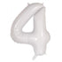 Large Number Balloon - White (0-9) for parties in Bondi and Sydney - arrangement detail