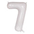 Large Number Balloon - White (0-9) for parties in Bondi and Sydney - colour detail